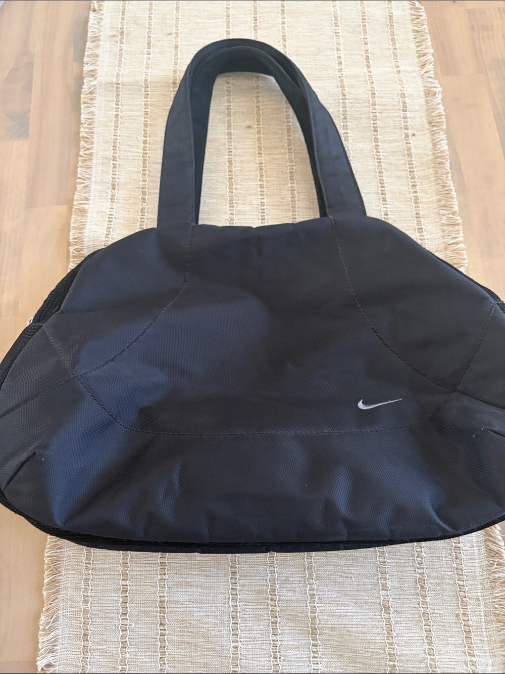 Nike Black Duffel Tote with Swoosh Accent
